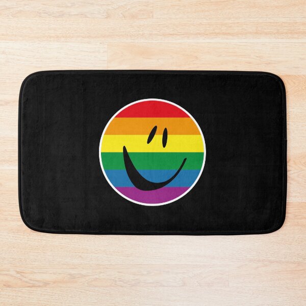 Item preview, LGBT Happy Face Gay Lesbian Bi Rainbow designed and sold by Spoox.