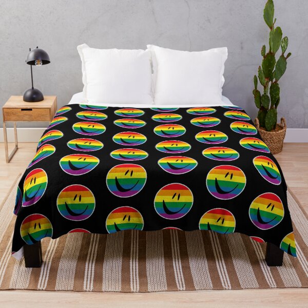 Item preview, LGBT Happy Face Gay Lesbian Bi Rainbow designed and sold by Spoox.