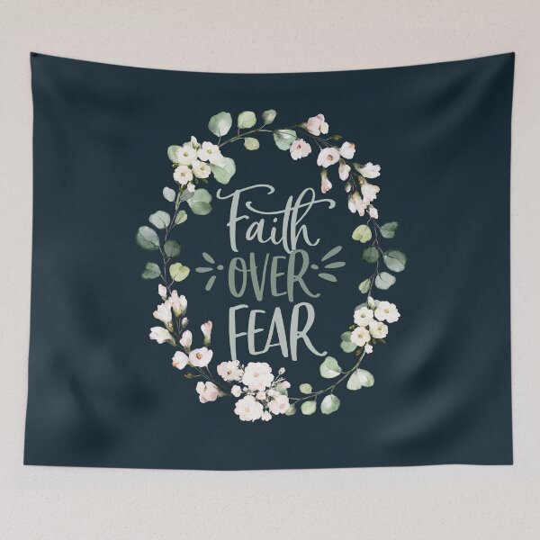 Item preview, Faith Over Fear- Christian Wreath Design designed and sold by palmsandprints2.