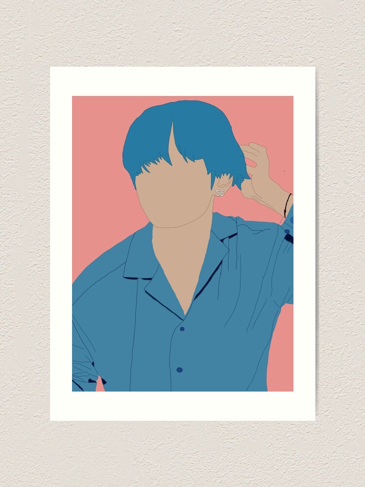 BTS V Kim Taehyung blue hair desing | Tote Bag