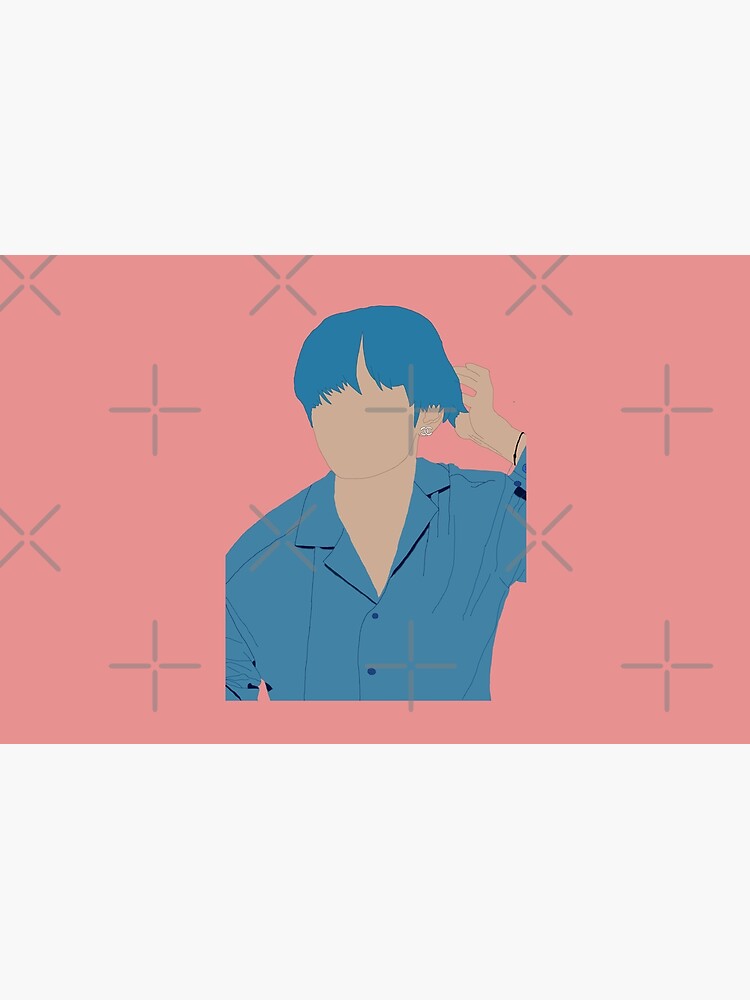 BTS V Kim Taehyung blue hair desing Tote Bag for Sale by