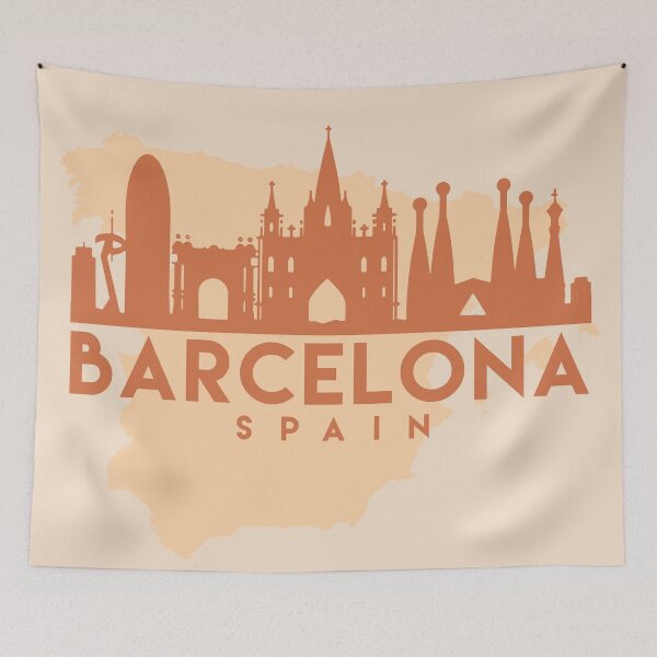 Item preview,  Spain make up this amazing art piece. A great gift for anybody that has love for this city. designed and sold by deificusArt.