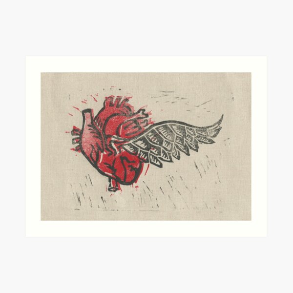 As the heart flies Art Print