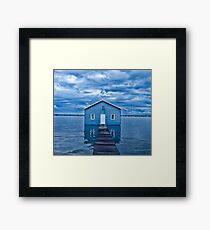 Crawley Edge Boatshed Framed Print