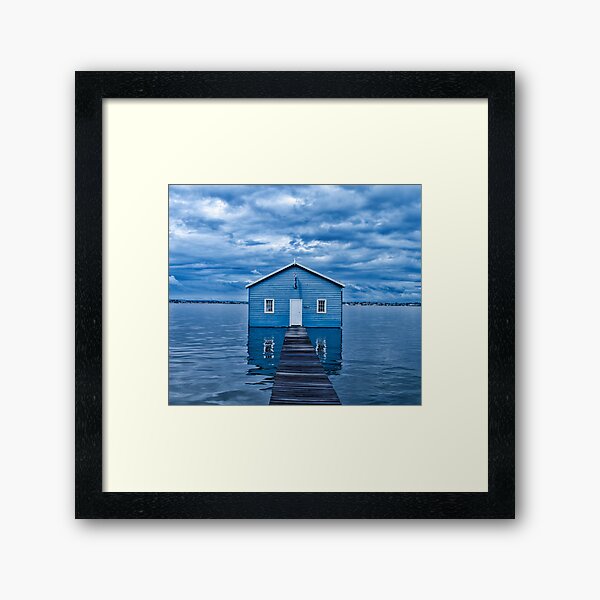 Crawley Edge Boatshed Framed Art Print