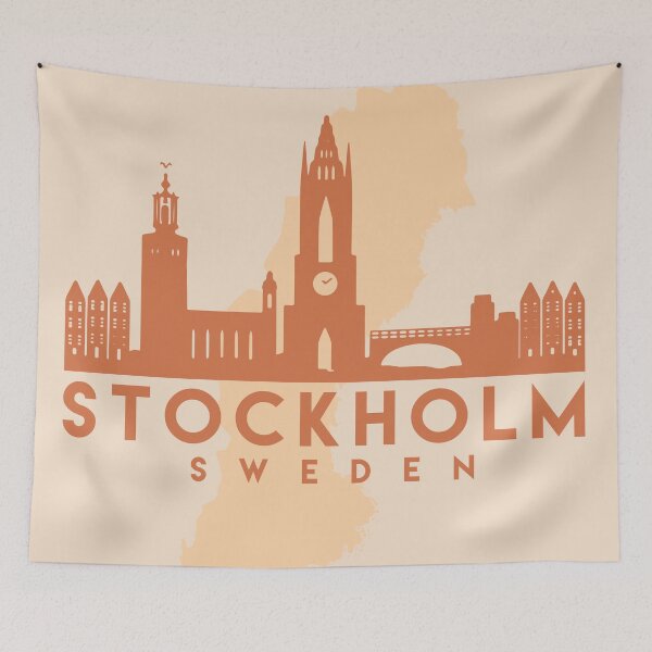 Item preview,  Sweden make up this amazing art piece. A great gift for anybody that has love for this city. designed and sold by deificusArt.