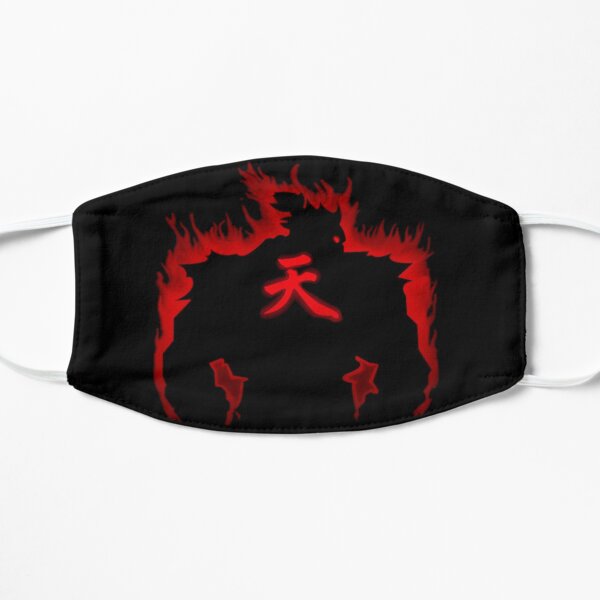Akuma Street Fighter Flames Mascarilla plana