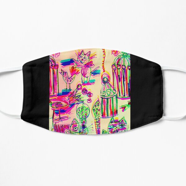 Pop Art Birds Cats Small Mask
