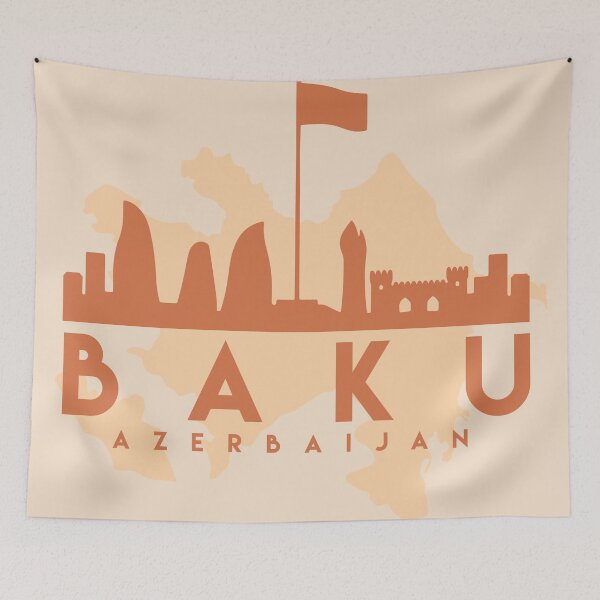 Item preview,  Azerbaijan make up this amazing art piece. A great gift for anybody that has love for this city. designed and sold by deificusArt.