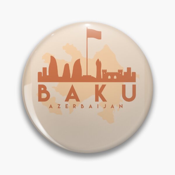 Artikelvorschau, BAKU AZERBAIJAN CITY MAP SKYLINE EARTH TONES entworfen und verkauft von deificusArt.