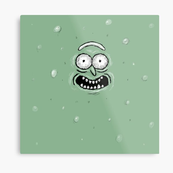 Pickle Rick Metal Print
