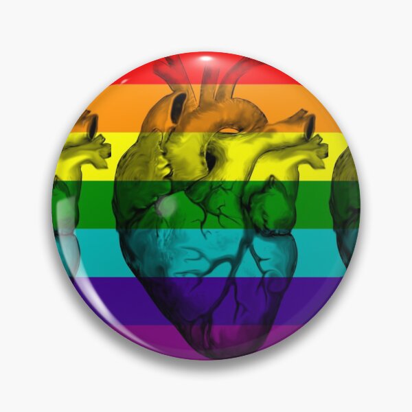 Item preview, Gay Pride Anatomic Heart designed and sold by incloudines.