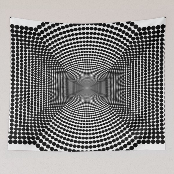 Item preview, Black Dots Hypnotic Tunnel on White Background designed and sold by FortuneTee.
