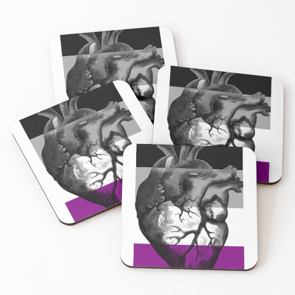 Item preview, Asexual Pride Anatomic Heart designed and sold by incloudines.