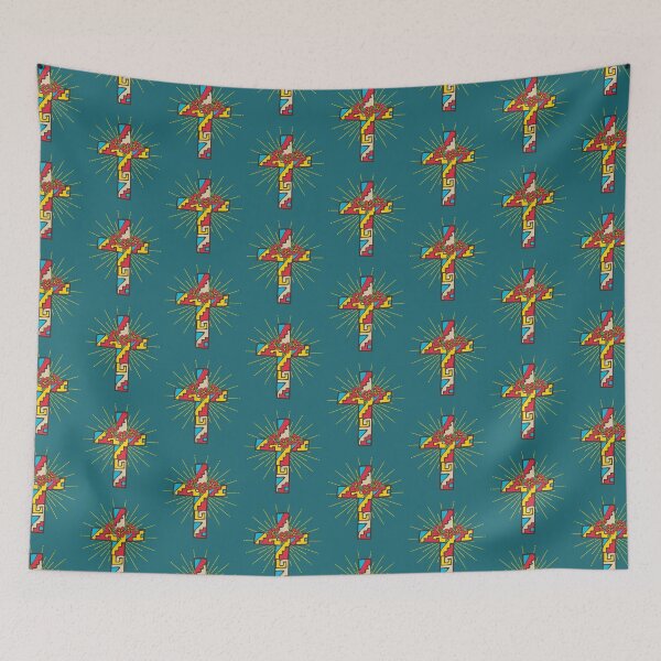Item preview, Southwest Cross with Flowers  designed and sold by YELLOWCITY806.