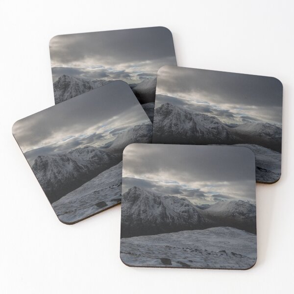 Item preview, Winter LandscapeBuachaille Etive Mhor Buachaille Etive Beag Glencoe Lochaber Scotland designed and sold by Stravaigin.