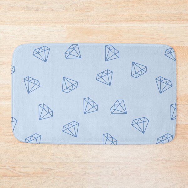 Item preview, Simple blue diamonds on light blue background designed and sold by Magryt.