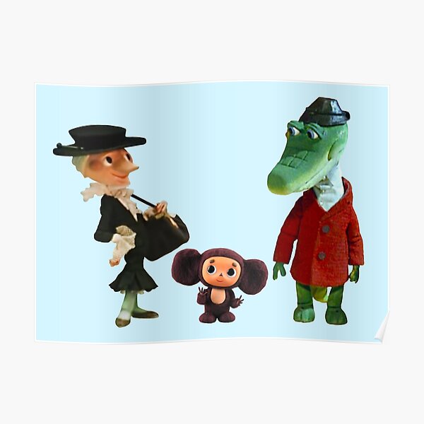 Cheburashka Friends Poster For Sale By Lnik Redbubble