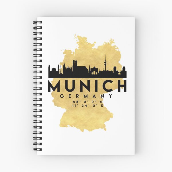 Item preview, MUNICH GERMANY SILHOUETTE SKYLINE MAP ART designed and sold by deificusArt.