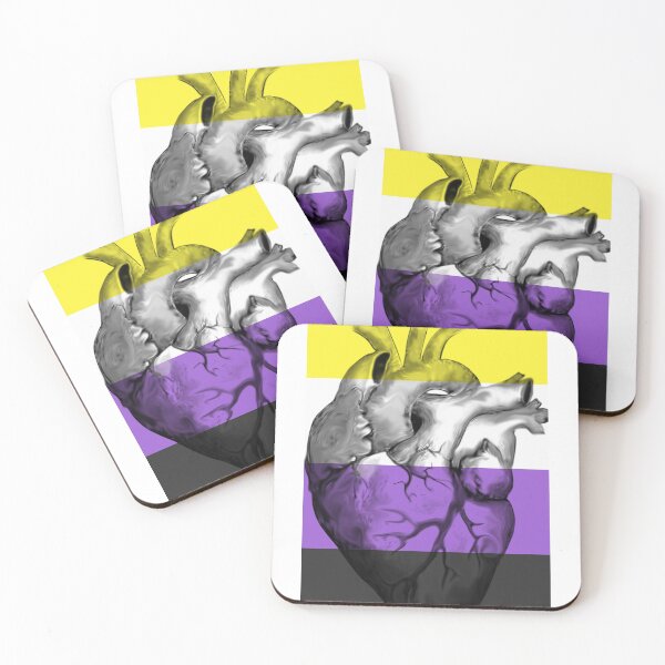 Item preview, Nonbinary Pride Anatomic Heart designed and sold by incloudines.