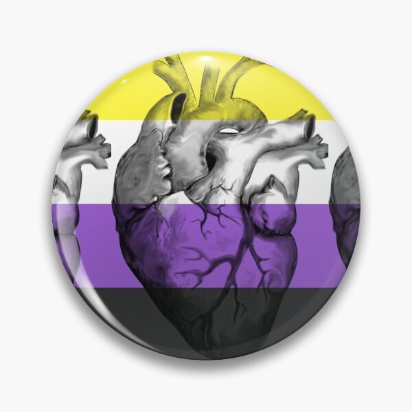 Item preview, Nonbinary Pride Anatomic Heart designed and sold by incloudines.