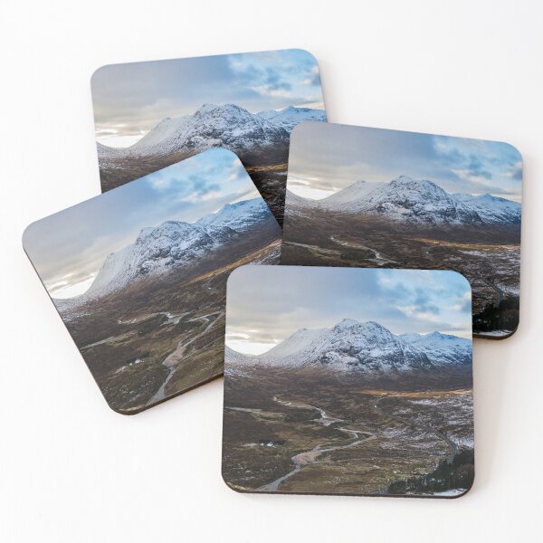 Item preview, Winter Landscape Buachaille Etive Beag Stob Coire nan Lochan Glencoe Scotland designed and sold by Stravaigin.
