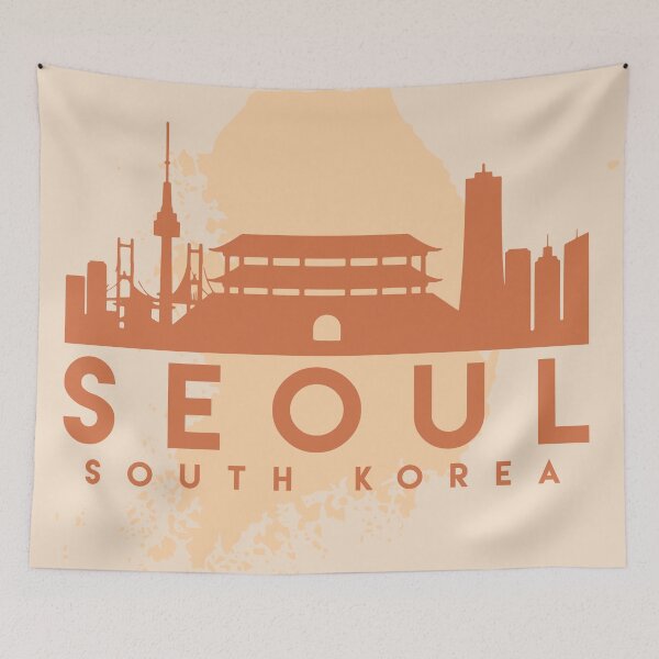 Item preview,  South Korea make up this amazing art piece. A great gift for anybody that has love for this city. designed and sold by deificusArt.