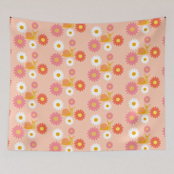 Item preview, Cute little garden snail with colorful flowers (Daisies) designed and sold by Sarahgranchelli.