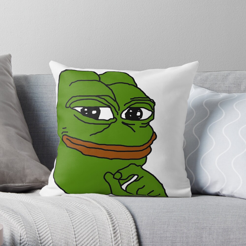  Pepe  The Frog  Meme Throw Pillow by ricerocca Redbubble