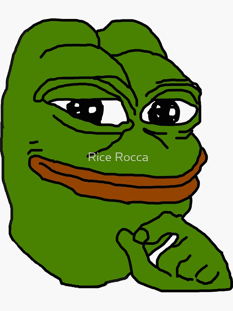 Pepe The Frog Meme Sticker for Sale by Rice Rocca