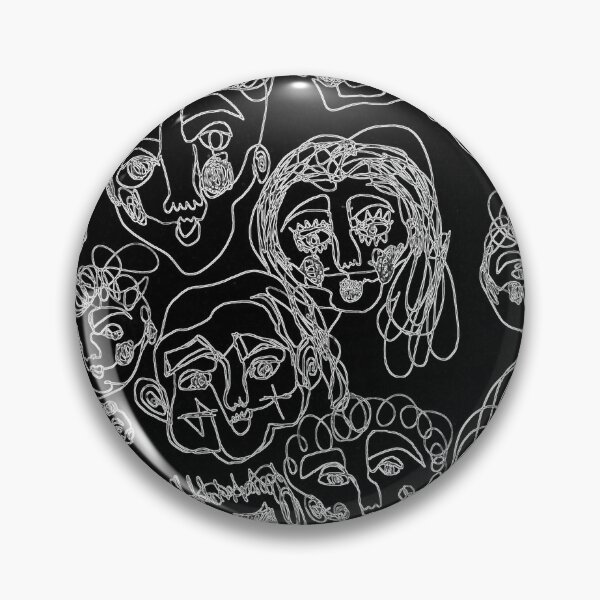 Item preview, single-line faces drawing designed and sold by Eleanor Herve.