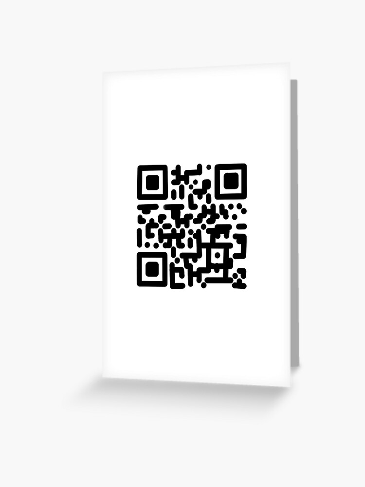 black shreksophone qr code" greeting card by dlus redbubble black shreksophone qr code"