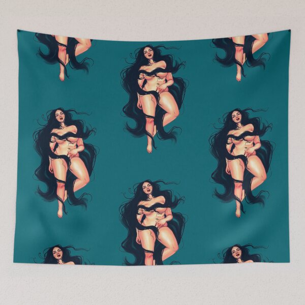 Item preview, Floating pinup covered designed and sold by Cwefoot.