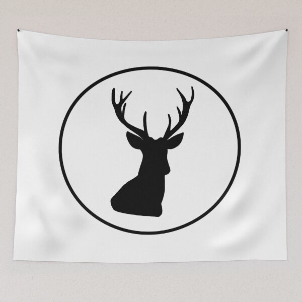 Item preview, Terrasen Stag - Black Outline designed and sold by Cosmic Cutenesss.