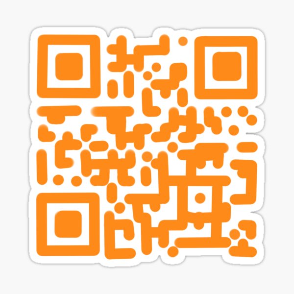 "Orange Shreksophone QR Code" Sticker by dlus Redbubble
