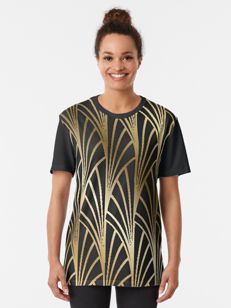 "Art nouveau, art deco, gold,black,pattern" T-shirt by love999 | Redbubble