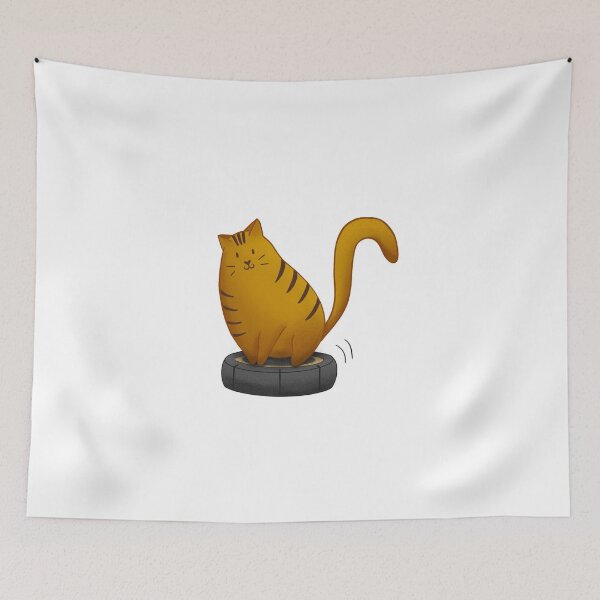 Item preview, Funny cat cleaning the house with a vacuum cleaner designed and sold by truffleivy.