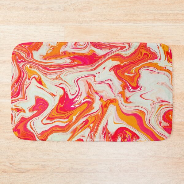 Item preview, Orange Pink and White Marble designed and sold by katthomas.