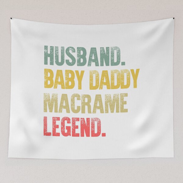 Item preview, Funny Men Vintage T Shirt Husband Baby Daddy Macrame Legend designed and sold by Bendthetrend.