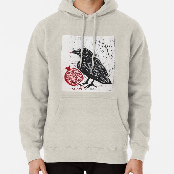 Raven and Pomegranate Pullover Hoodie