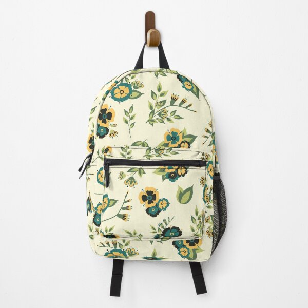 Item preview, Folk Floral Garden Pattern in Yellow Green designed and sold by NJMoxon.