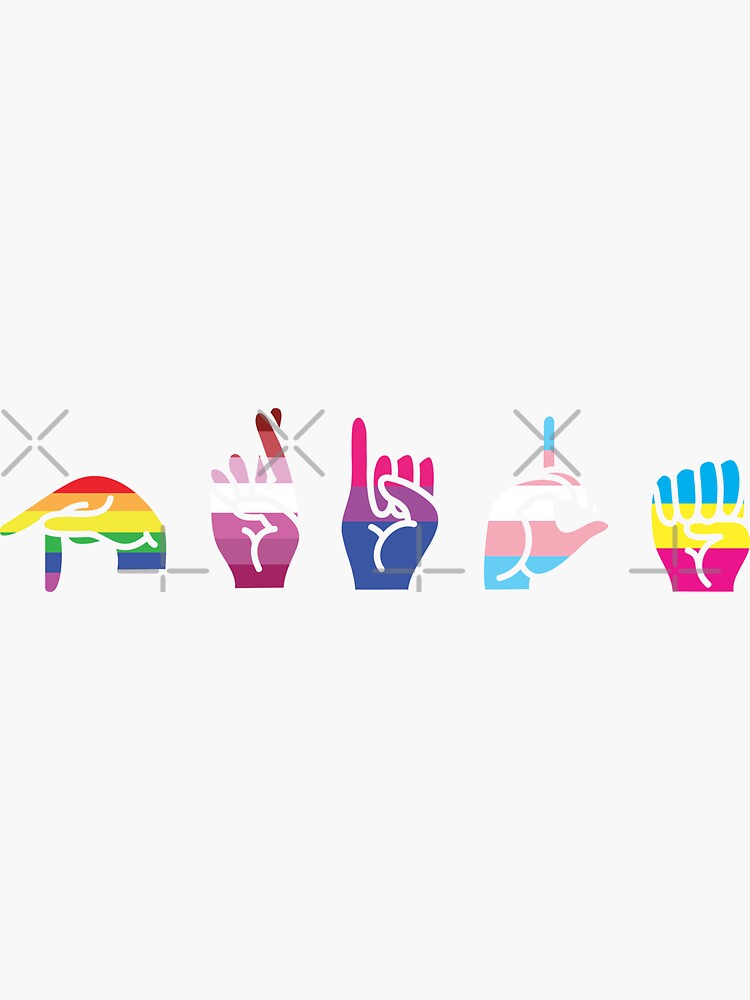 Lgbtq Pride In American Sign Language Asl Sticker By Averydavage | My ...