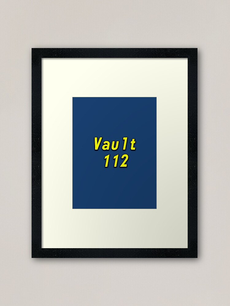 Vault 112 Framed Art Print By Liamsux Redbubble