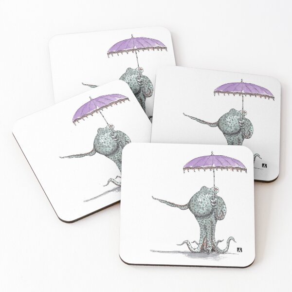 Item preview, Octopus Carrying A Parasol Umbrella designed and sold by bellavanceink.