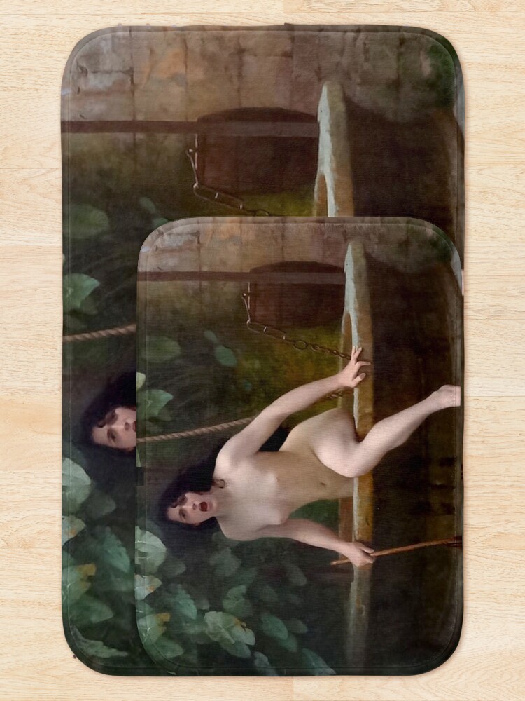 Alternate view of TRUTH COMING OUT OF HER WELL TO SHAME MANKIND - JEAN-LEON GEROME Bath Mat
