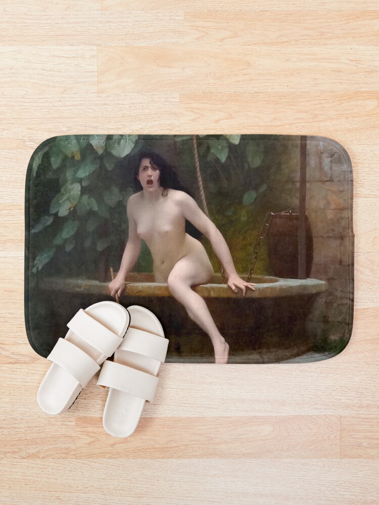 Alternate view of TRUTH COMING OUT OF HER WELL TO SHAME MANKIND - JEAN-LEON GEROME Bath Mat