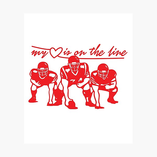 Item preview, Football My Heart Is On The Line Offensive Lineman  designed and sold by Sbgarror.