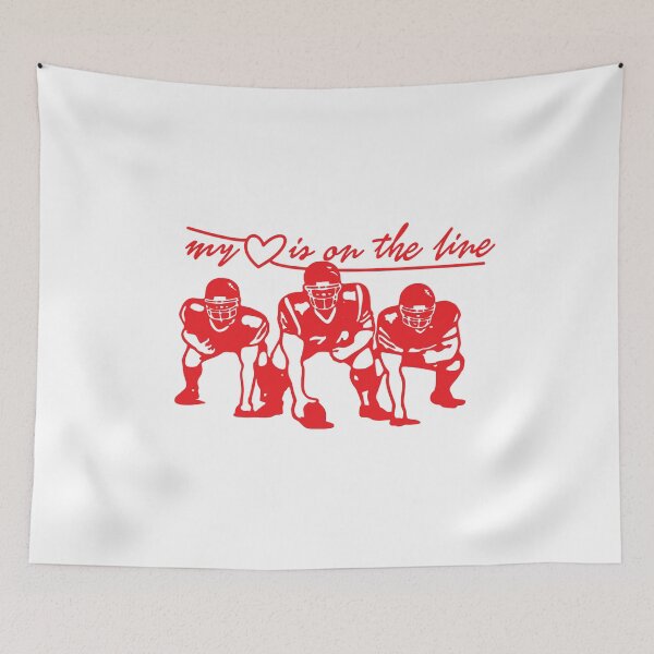 Item preview, Football My Heart Is On The Line Offensive Lineman  designed and sold by Sbgarror.