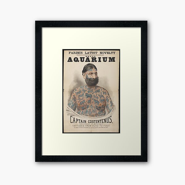 Item preview, The Tattooed Man - Vintage Carnival Poster designed and sold by Paul David Wilson.