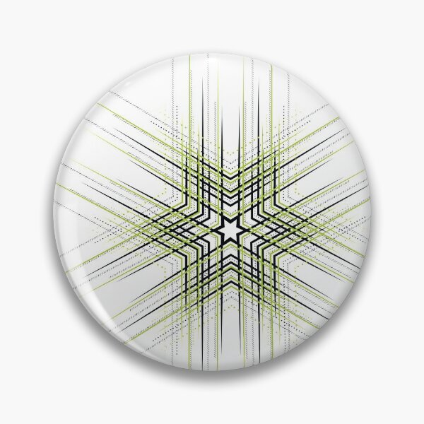 Aperçu de l'œuvre Étoile nordique verte avec motif de fines lignes géométriques créée et vendue par GeometricEye.